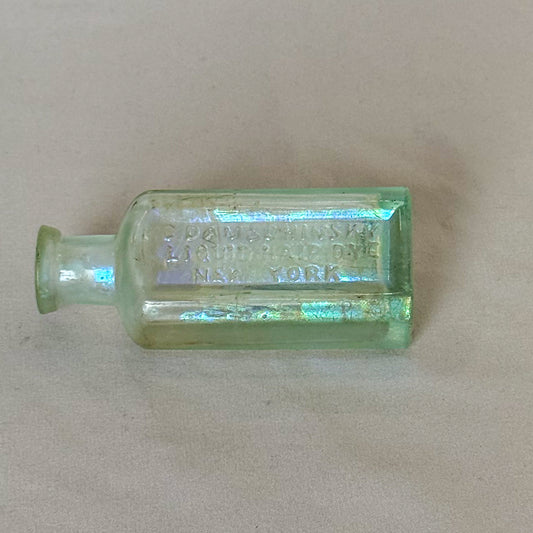 Antique Iridescent C. Damshinsky Liquid Hair Dye Bottle, New York
