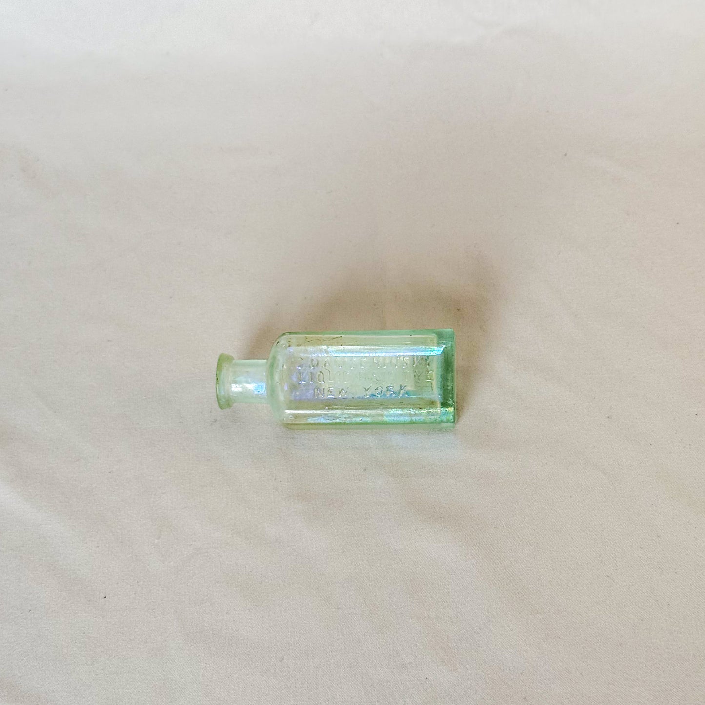 Antique Iridescent C. Damshinsky Liquid Hair Dye Bottle, New York