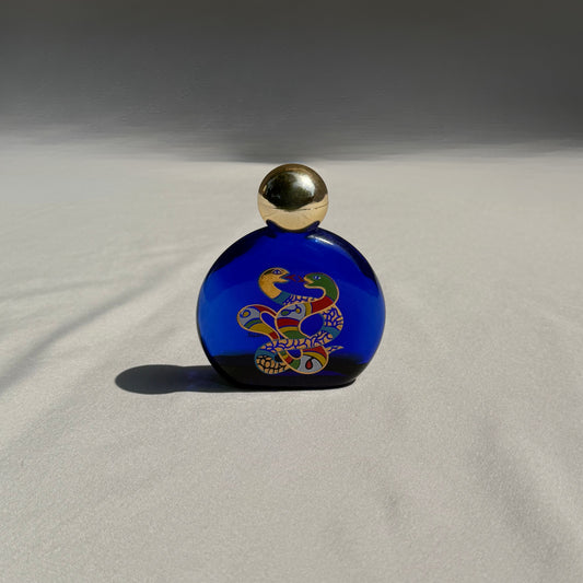 Vintage Niki de Saint Phalle Eau de Toilette Bottle 1980s Cobalt Glass 1 fl oz Empty Collector’s Perfume Bottle